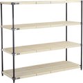 Nexel 5 Tier Vented Plastic Shelving, 60W x 21D x 86H, Nexelon Finish PM21608N5